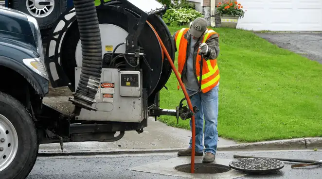 Technician using specialized drainage equipment for sewer line cleaning and foundation protection in Ogden, UT